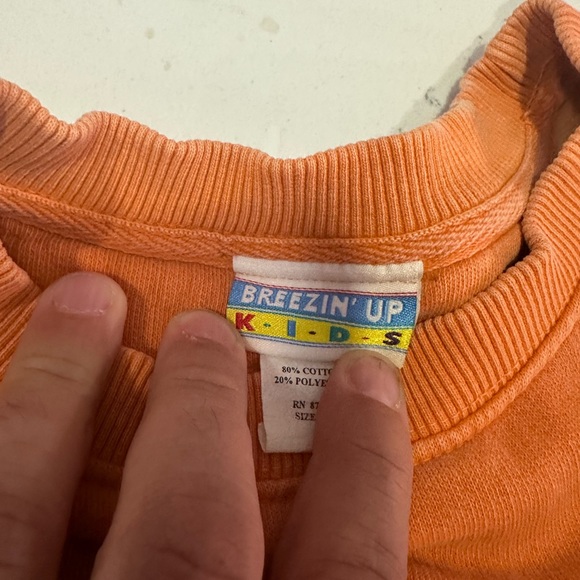 Southampton NY Sweatshirt Orange w Black Letters Boys XL Breezin’ Up Kids - Picture 3 of 4